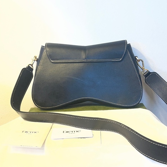 Elleme Black Space Bag Crossbody / Shoulder Carry Contrast Stitching - Picture 5 of 10